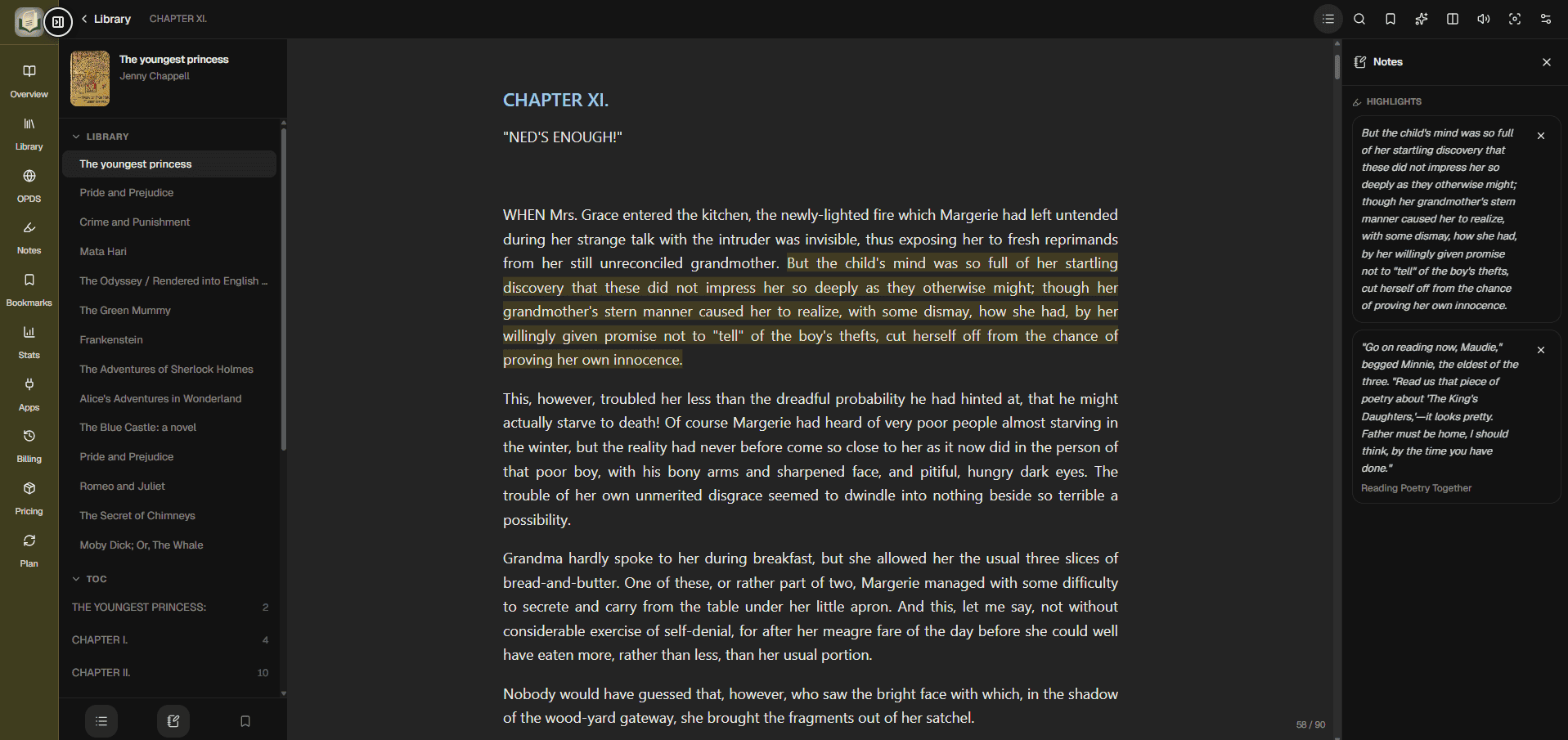 EPUBReadify reader on mobile device showing responsive layout